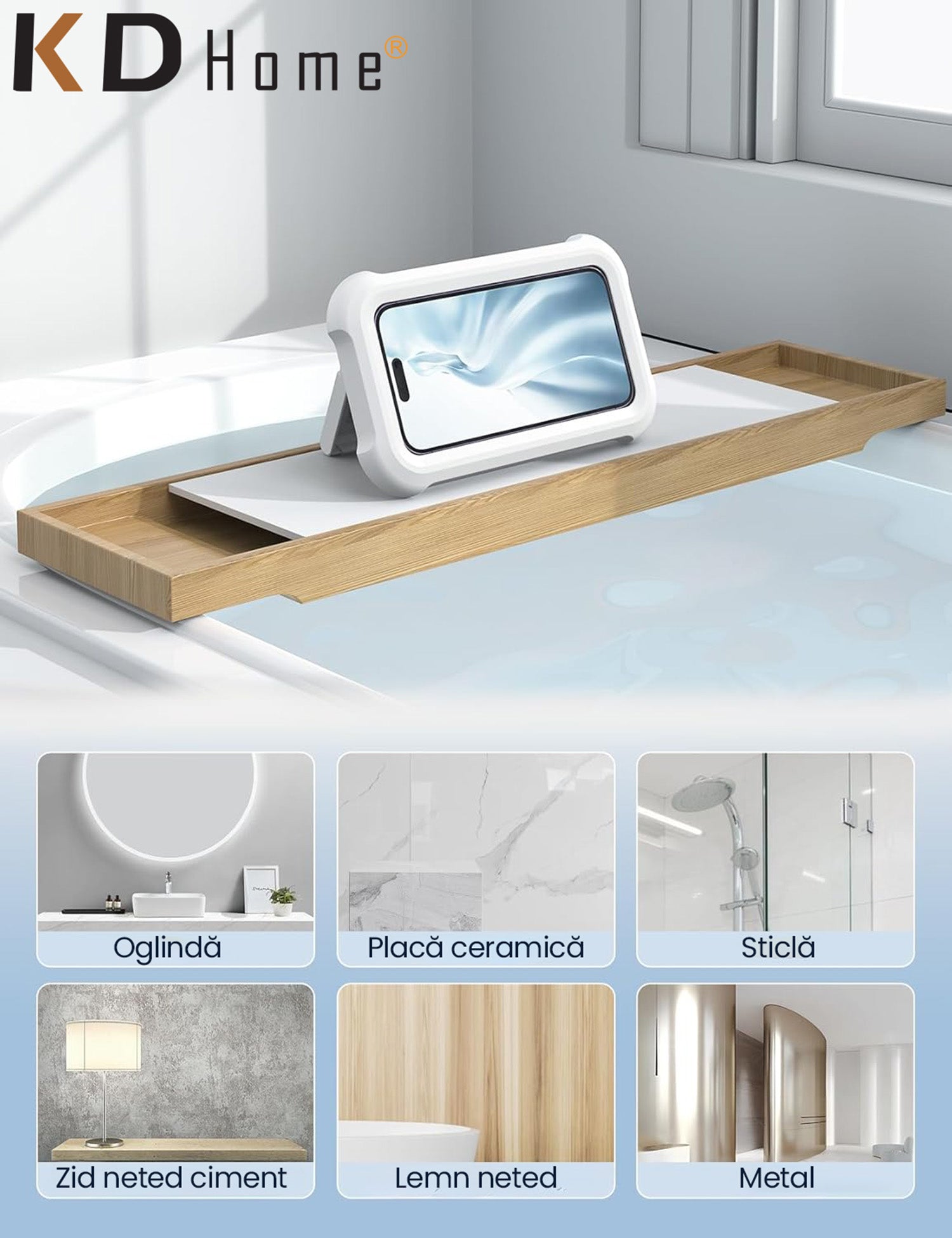 Suport Telefon Pentru Baie si Dus KD Home ShowerView Suport Telefon Pentru Baie si Dus KD Home ShowerView